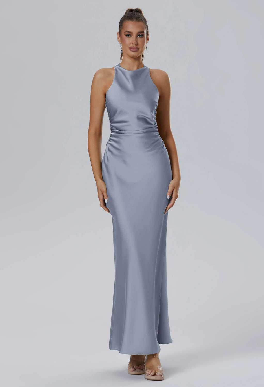 AW Teigne Dusty Blue  Wedding Guest Dresses
